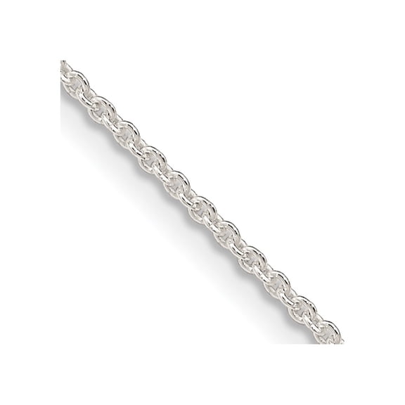 Finest Gold Sterling Silver 1.6 mm Forzantine Cable Chain