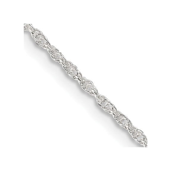 Finest Gold Sterling Silver 1.6 mm Loose Rope Chain