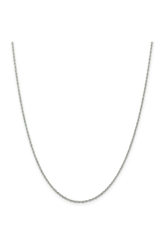 Sterling Silver 1.6mm Loose Rope Chain (Weight: 2.03 Grams, Length: 18 Inches)