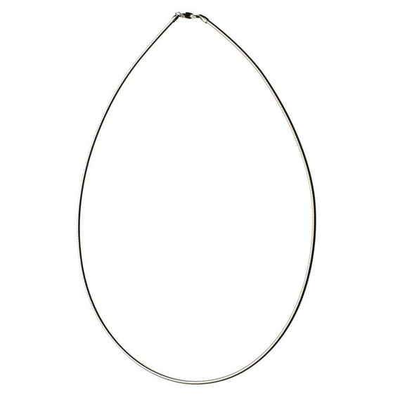 Sterling Silver 1.6mm Round Omega Nickel Free Chain Necklace Italy, 18"