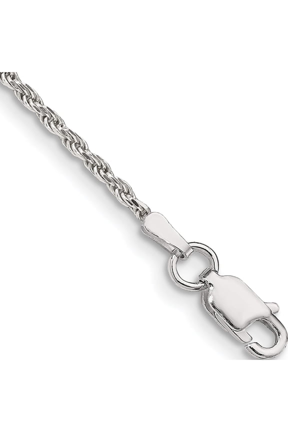Sterling Silver 1.7mm Diamond-Cut Rope Chain (7 X 1.7) Made In Italy qdc025-7