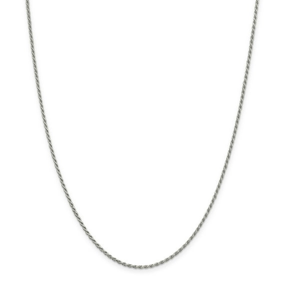 Sterling Silver 1.7mm Diamond-cut Rope Chain