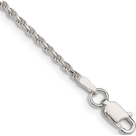 Sterling Silver 1.85mm Diamond-Cut Rope Chain (8 X 1.85) Made In Italy qdc030-8