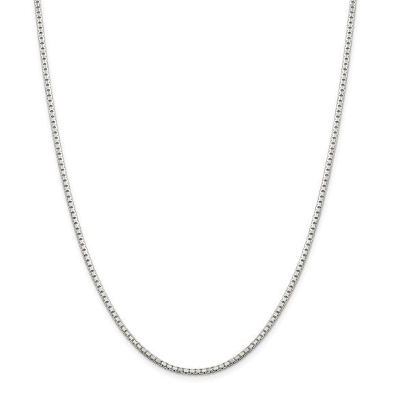 Sterling Silver 1.8mm Box Chain Necklace - 12.5 Grams - 24 Inch - Spring Ring