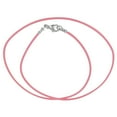 thumbnail image 1 of Sterling Silver 1.8mm Fine Pink Leather Cord Necklace - 20 inches, 1 of 3