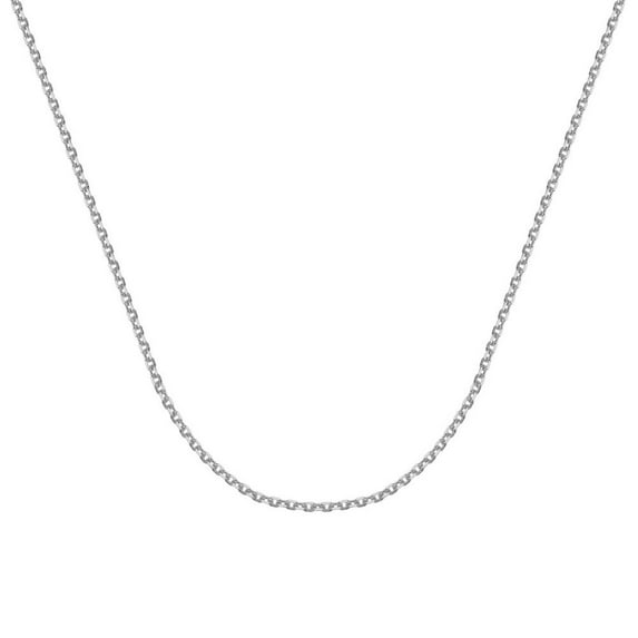 Sterling Silver 1.8mm Sparkle-Cut Open Cable Chain Necklace Lobster Lock Closure - 18 Inch