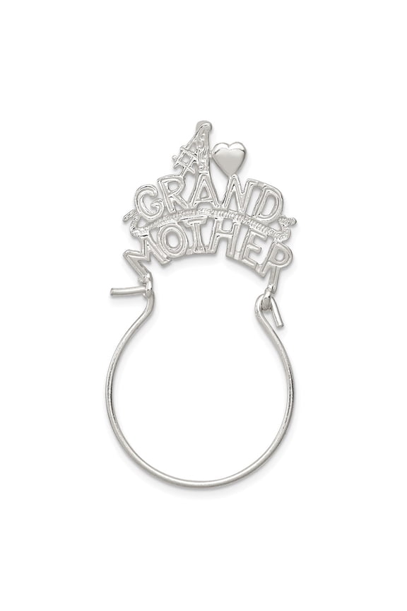 Sterling Silver #1 Grandmother Charm Pendant Holder