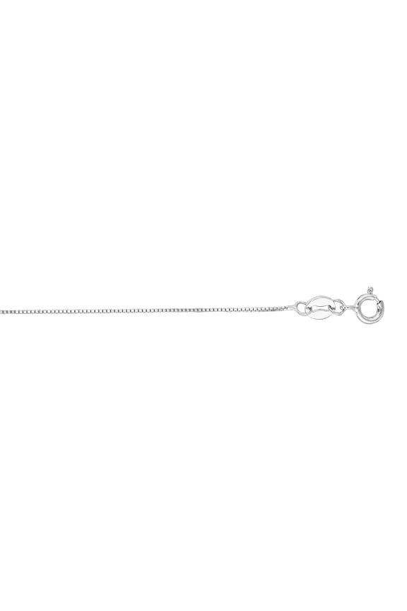 Sterling Silver 1 Mm Shiny Mirror Box Chain Italian Necklace 20 Inches