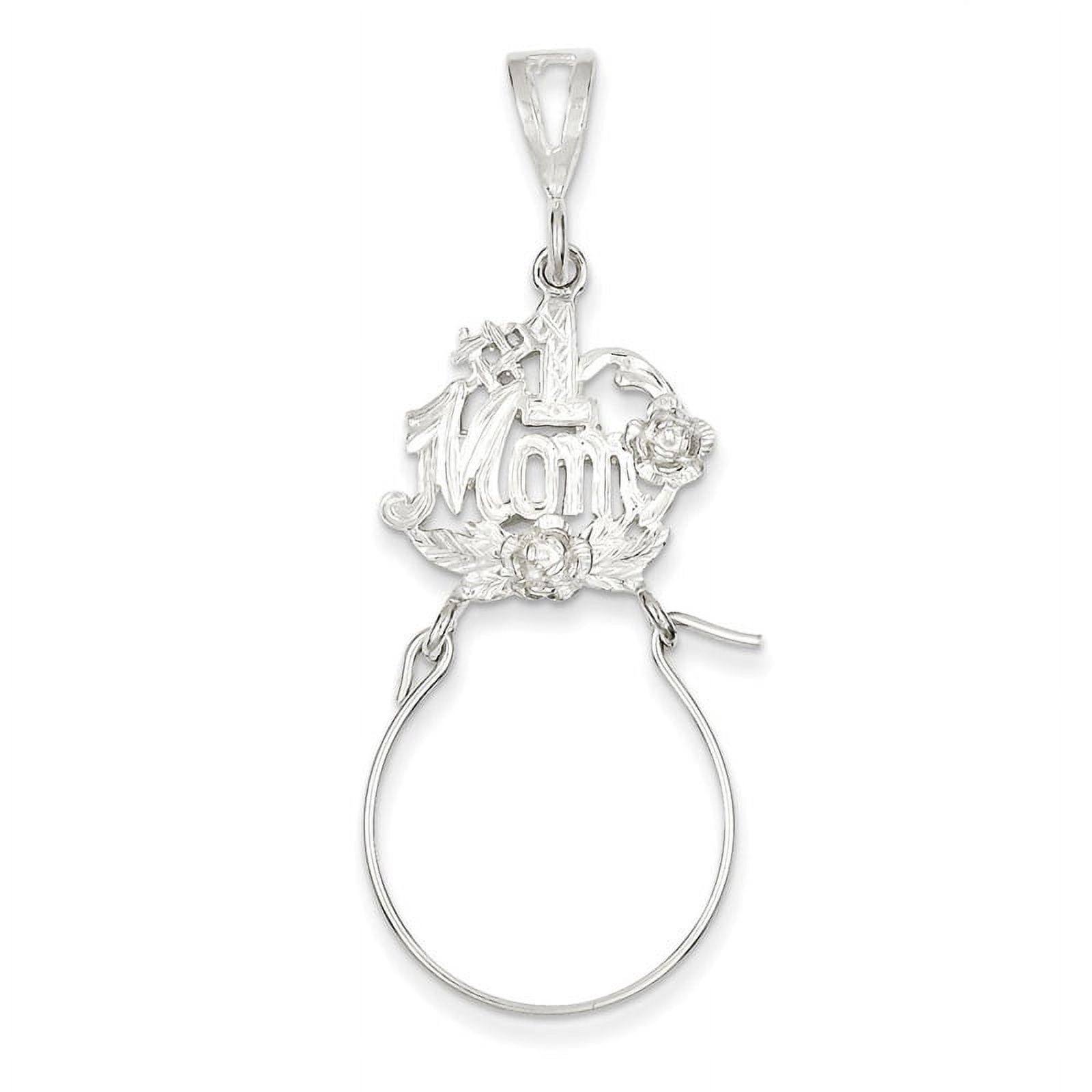 Sterling Silver #1 Mom Charm Holder