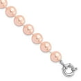 thumbnail image 1 of Sterling Silver 10-11mm Pink Shell Bead Bracelet, 1 of 5