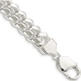 thumbnail image 1 of Romantic Treasure-worthy Artisan Sterling Silver 10.7mm Polished Domed Curb Chain Heirloom Glistening Flawless, 1 of 1