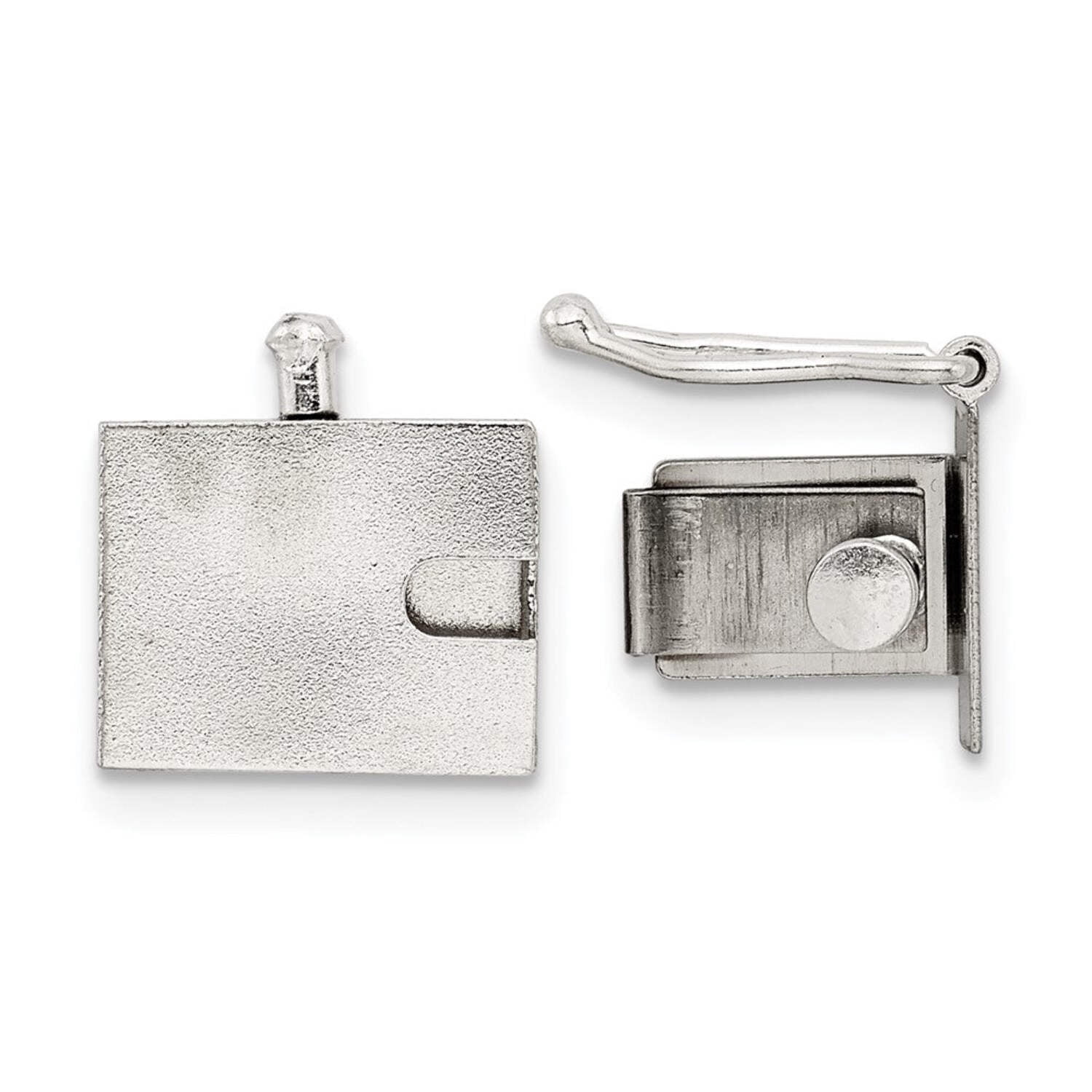 Sterling Silver 10.6 x 8.7mm Push Button Bo x Clasp - Walmart.com