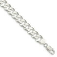 thumbnail image 1 of Sterling Silver 10.6mm Beveled Curb Chain Bracelet - 23.5 Grams - 8 Inch, 1 of 1