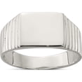 thumbnail image 1 of Sterling Silver 10X12mm Open Back Signet Ring (Size 9) Made In India qr2448-9, 1 of 5