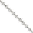 thumbnail image 1 of Sterling Silver 10inch Fancy Polished Anklet, 1 of 2