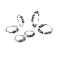 thumbnail image 1 of Sterling Silver 10mm, 12mm & 14mm Bali and Bali Bead Endless Hoop Earrings, Set of 3, 1 of 2