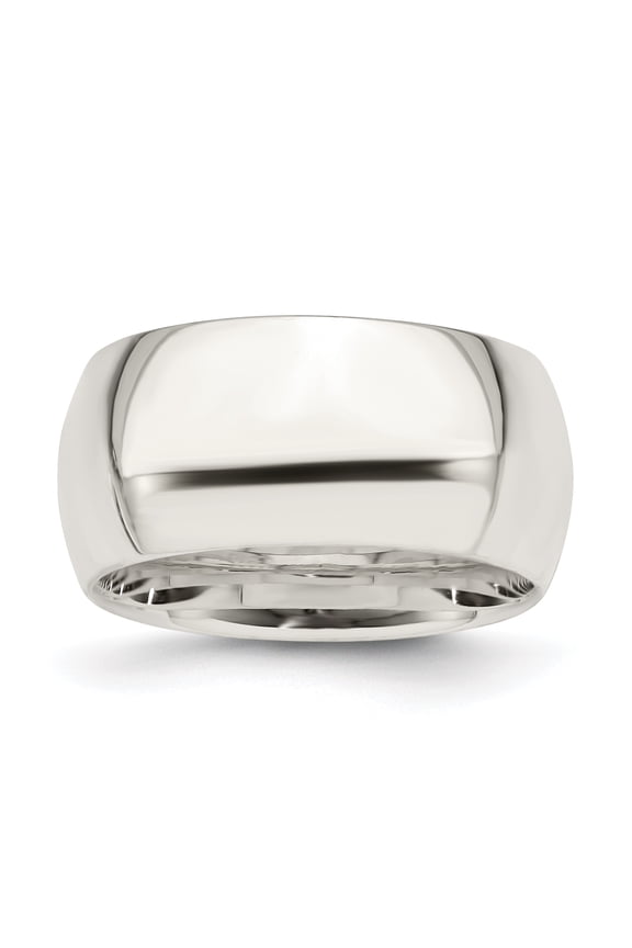 Sterling Silver 10mm Comfort Fit Size 6 Band QCF100A