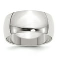 thumbnail image 1 of Sterling Silver 10mm Half Round Size 6.5 Band, 1 of 1
