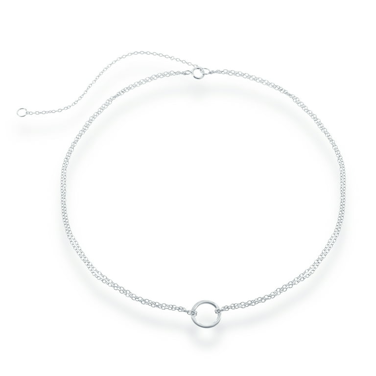 Choker necklace with circle in middle hotsell