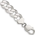 thumbnail image 1 of Sterling Silver 12.3mm Beveled Curb Chain (8 X 12.3) Made In Italy qfb300-8, 1 of 5