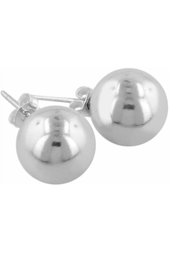 Sterling Silver 12mm Ball Stud Earrings