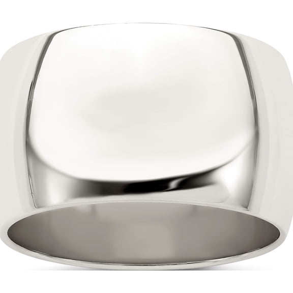 Jewelry by Sweet Pea Sterling Silver 12mm Half Round Size 13 Band