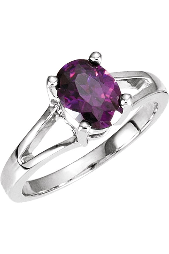 Sterling Silver 12x10mm Oval Shape Split Shank Solitaire Fashion Ring Fine Jewelry For Women Gifts For Her (Mounting Only, Not All Stones Included), Size 7