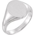 thumbnail image 1 of Sterling Silver 12x10mm Polished Signet Ring -- Size 6.5 - 5.3 Grams, 1 of 2