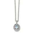 thumbnail image 1 of Sterling Silver & 14K Sky Blue Topaz & Diamond Necklace, 1 of 1