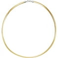 thumbnail image 1 of Sterling Silver & 14K Yellow Gold 4mm Reversible Omega 16" Chain, 1 of 2