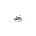 thumbnail image 1 of Sterling Silver & 14k Five-stone and Diamond Mother's Ring Semi-Mount - Size 5, 1 of 3