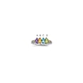 thumbnail image 1 of Sterling Silver & 14k Four-stone and Diamond Mother's Ring Semi-Mount - Size 6, 1 of 3