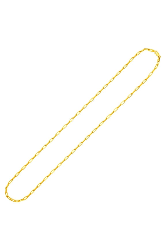 Sterling Silver 14k Gold Overlay Paper clip Link Chain Necklace (2.6m) 20"