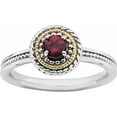 thumbnail image 1 of Sterling Silver & 14k Rhodolite Garnet Ring, 1 of 5