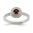 thumbnail image 1 of Sterling Silver & 14k Stackable Expressions Created Ruby Ring, 1 of 1