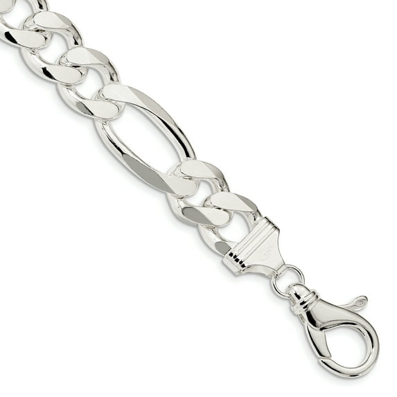 Sterling Silver 15mm Figaro Chain