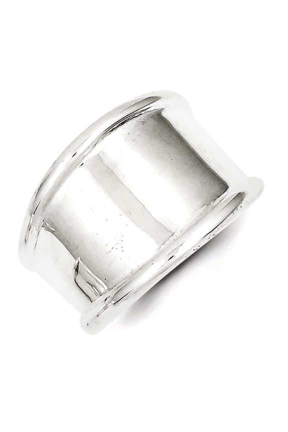 Sterling Silver 15mm Tapered Ring QR1784