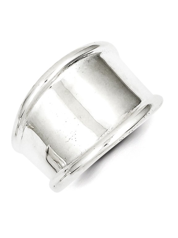 Sterling Silver 15mm Tapered Ring QR1784