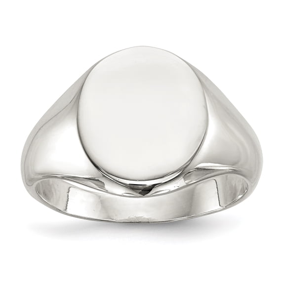 Sterling Silver 15x12mm Closed Back Signet Ring