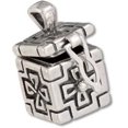 thumbnail image 1 of Sterling Silver 16" 1.2mm Box Chain 3D Celtic Design Prayer Box Pendant Necklace, 1 of 2