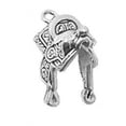 thumbnail image 1 of Sterling Silver 16" 1.2mm Box Chain 3D Cowboy Saddle Pendant Necklace, 1 of 2
