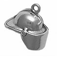 thumbnail image 1 of Sterling Silver 16" 1.2mm Box Chain 3D Firefighter Helmet Guard Pendant Necklace, 1 of 2