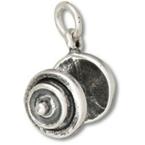 Sterling Silver 16" 1.2mm Box Chain 3D Hand Dumbbell Weights Pendant Necklace