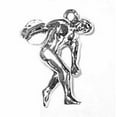 thumbnail image 1 of Sterling Silver 16" 1.2mm Box Chain 3D Man Throwing Discus Pendant Necklace, 1 of 2