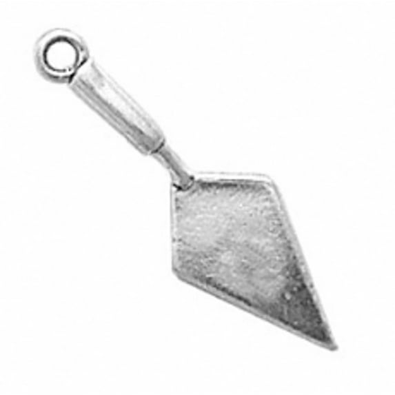 Sterling Silver 16" 1.2mm Box Chain 3D Masonry Hand Trowel Tool Pendant Necklace