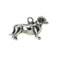 thumbnail image 1 of Sterling Silver 16" 1.2mm Box Chain 3D Turned Head Dachshund Dog Breed Pendant Necklace, 1 of 2