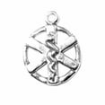thumbnail image 1 of Sterling Silver 16" 1.2mm Box Chain Caduceus Snake Medical Symbol Pendant Necklace, 1 of 2