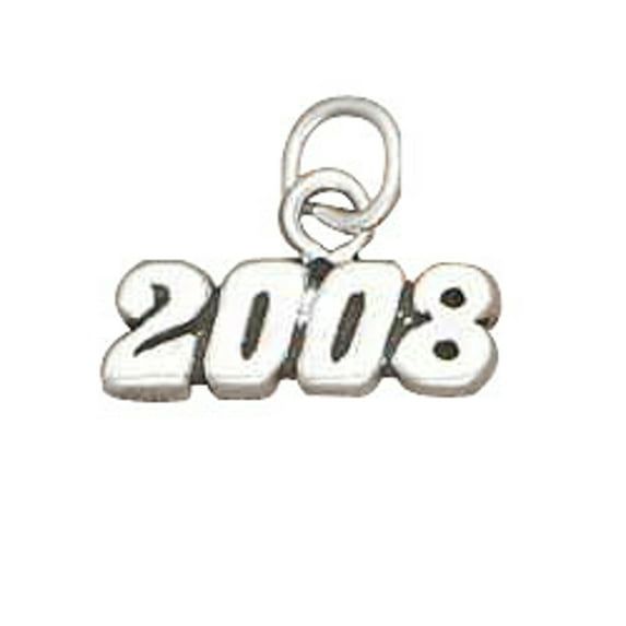 Sterling Silver 16" 1.2mm Box Chain Class Of "2008" Pendant Necklace
