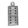 thumbnail image 1 of Sterling Silver 16" 1.2mm Box Chain Double Six Domino Pendant Necklace, 1 of 2