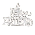 thumbnail image 1 of Sterling Silver 16" 1.2mm Box Chain Flat "BEST FRIEND" Word Pendant Necklace, 1 of 2